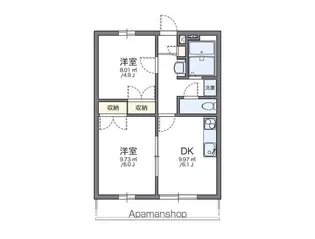 レオパレス藤里【1階】の間取り