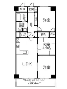グリーンコート井口【203号室号室】の間取り