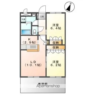 サン・パレス【1階】の間取り