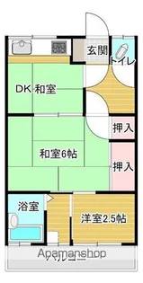 白百合荘【205号室】の間取り