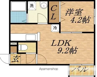 ルーチェ厚別【302号室】の間取り