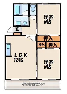 サンハイツ三苫【3階】の間取り