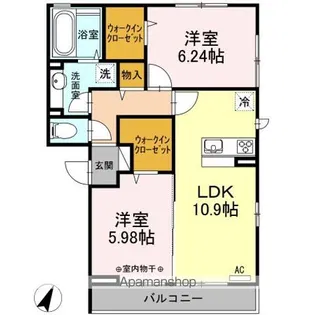 ソレイユ・ジン【3階】の間取り