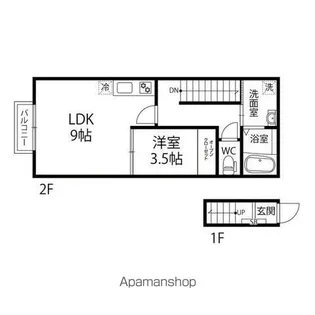 グランドソレイユ北山【203号室】の間取り