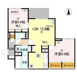 クラシスト新金岡【101号室】の間取り