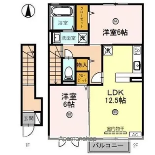 エントピア B棟【2階】の間取り