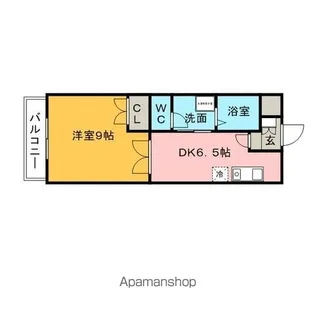 クラウンII津福【6階】の間取り