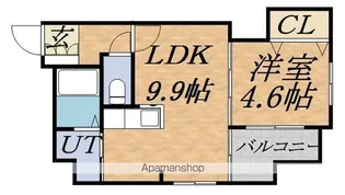 クレエル大通【702号室】の間取り