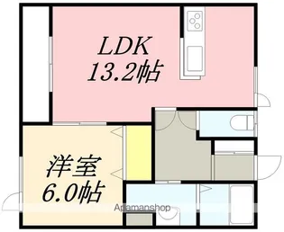 1LDKの間取り画像