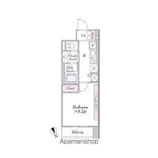 ヴァンテ・アン神楽坂【3階】の間取り
