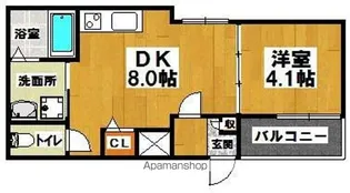 GRANDIR堺【103号室】の間取り