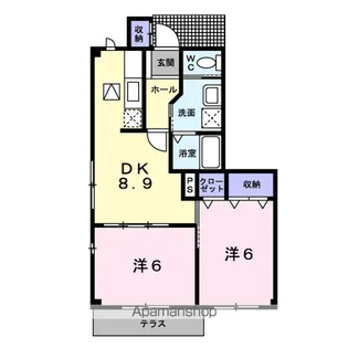 ドミールK3【1階】の間取り