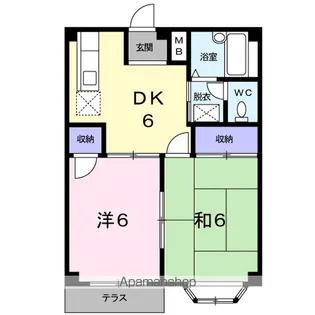 エルディム橋本【1階】の間取り