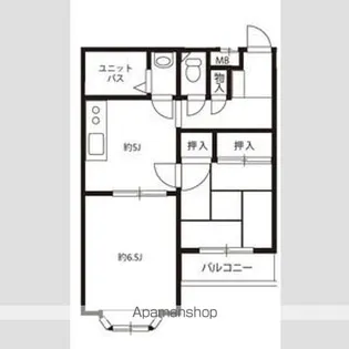 スタジオ足利【34号室】の間取り