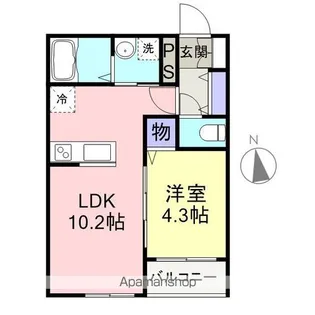 LA・MERINA【1階】の間取り