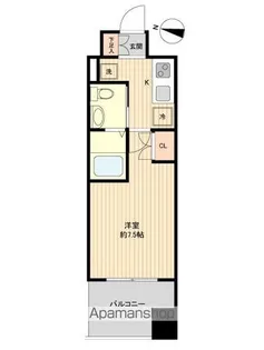 レジディア仙台上杉【8階】の間取り