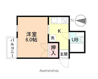 コーポ館出【105号室】の間取り