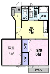 オランダ村E【1階】の間取り