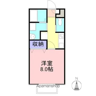ルミナス祇園Ⅰ【107号室】の間取り