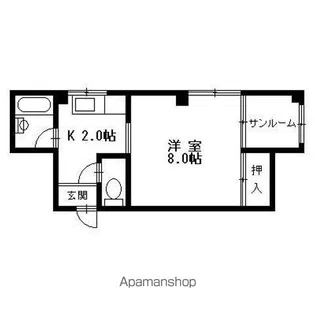 サンシャインコーポ【305号室】の間取り
