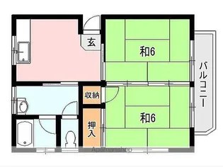 松山ハイツ【302号室】の間取り