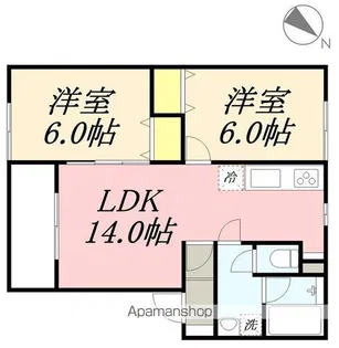 AZAMI APARTMENT【103号室】の間取り