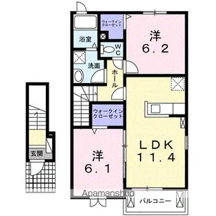 エレガンシアⅤ【204号室】の間取り