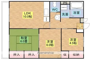 万第3ビル【611号室】の間取り