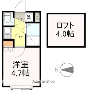 アップルハウス旭ヶ丘3【202号室】の間取り