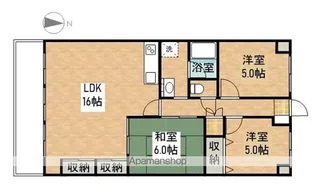 21ハイツ辰巳【3階】の間取り