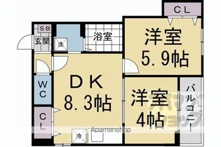 F ASECIA KUULEI【103号室】の間取り