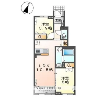 MARIN白水ヶ丘【1階】の間取り