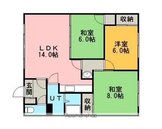 コーポ住吉【103号室】の間取り