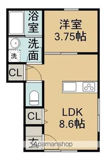 LUNA BIANCA TAKAGI B棟【1階】の間取り