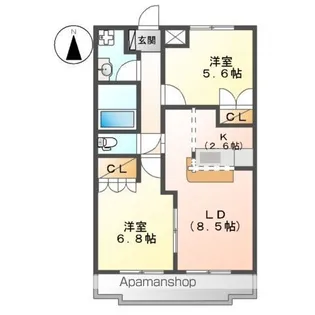 COMFORCE KOBE A【2階】の間取り