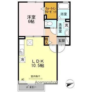ソレイユ赤坂【1階】の間取り