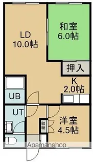 2LDKの間取り画像