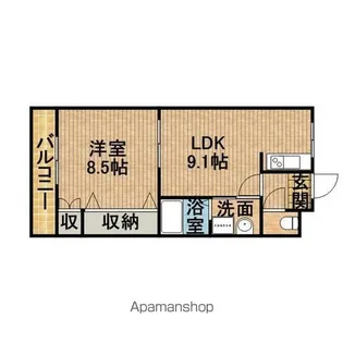 コンフォース【102号室】の間取り