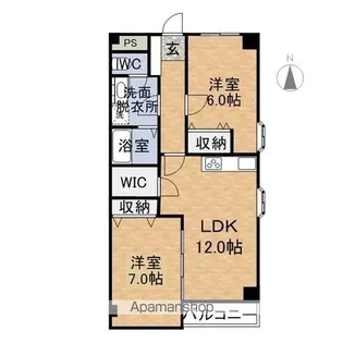 コーポひまわり【605号室】の間取り