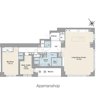 プレステージレジデンス白金台【2階】の間取り