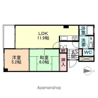 リバーフィールド【1階】の間取り