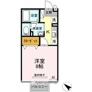 セジュールアンバタ【1階】の間取り
