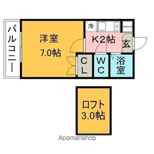 シャトレ隈Ⅰ【105号室】の間取り