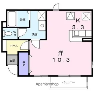 アルカンシェル庄内Ⅱ【1階】の間取り