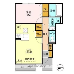 ポルト・ボヌール【1階】の間取り