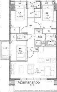 プラトウズ仲原【6階】の間取り