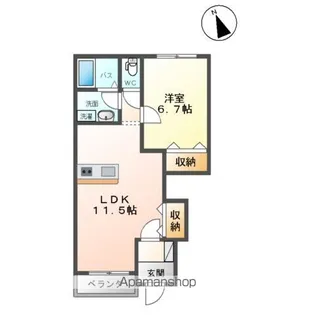 ルミエール・ド・ソレイユ【1階】の間取り