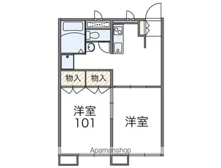 レオパレスMINAMI HANYUⅡ【1階】の間取り