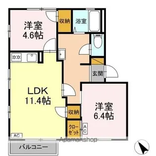 エミネンス高野台【B201号室】の間取り