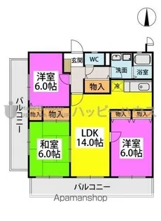 エクセレント中嶋III【5階】の間取り